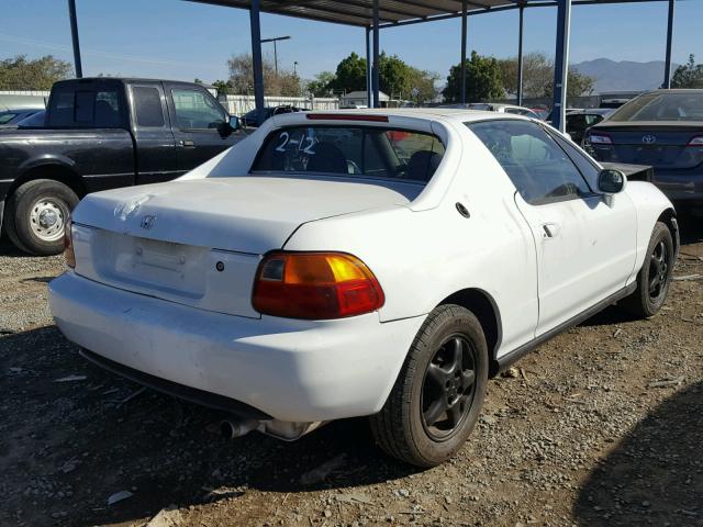 JHMEH6262SS004396 - 1995 HONDA CIVIC DEL WHITE photo 4