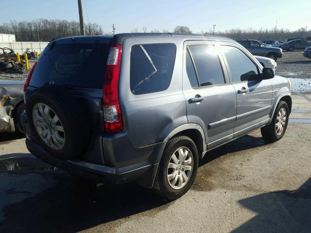 JHLRD78906C019357 - 2006 HONDA CR-V SE BLUE photo 4