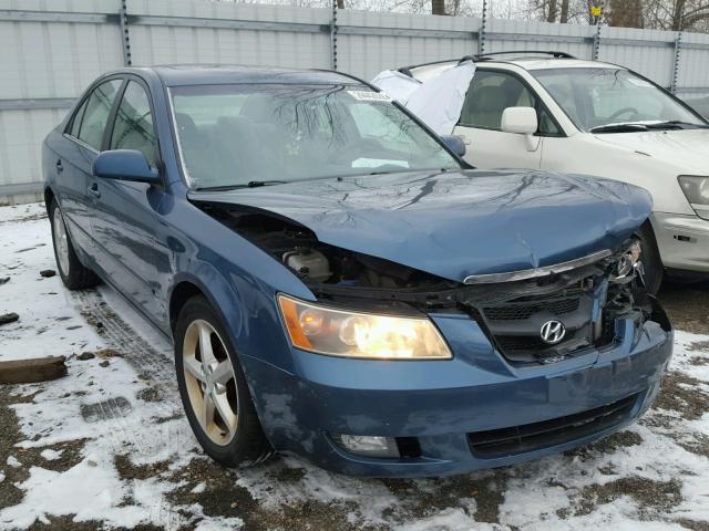 5NPEU46FX7H272761 - 2007 HYUNDAI SONATA SE BLUE photo 1