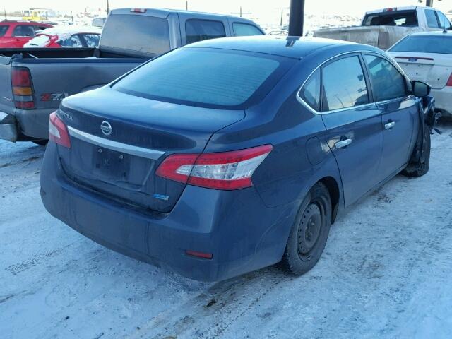 3N1AB7AP4EL647436 - 2014 NISSAN SENTRA S BLUE photo 4