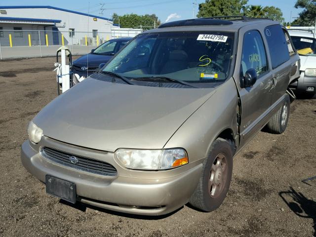 4N2XN11T4XD822623 - 1999 NISSAN QUEST SE GOLD photo 2