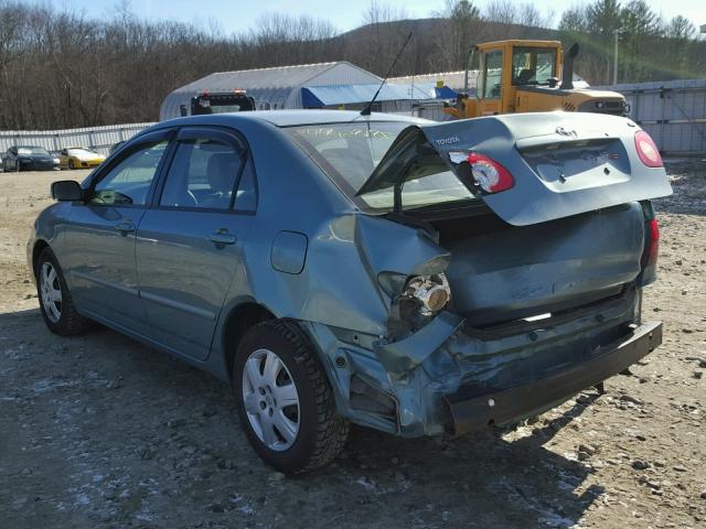 2T1BR30E55C462594 - 2005 TOYOTA COROLLA CE BLUE photo 3