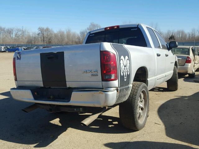 1D7HU18D94S788734 - 2004 DODGE RAM 1500 S SILVER photo 4