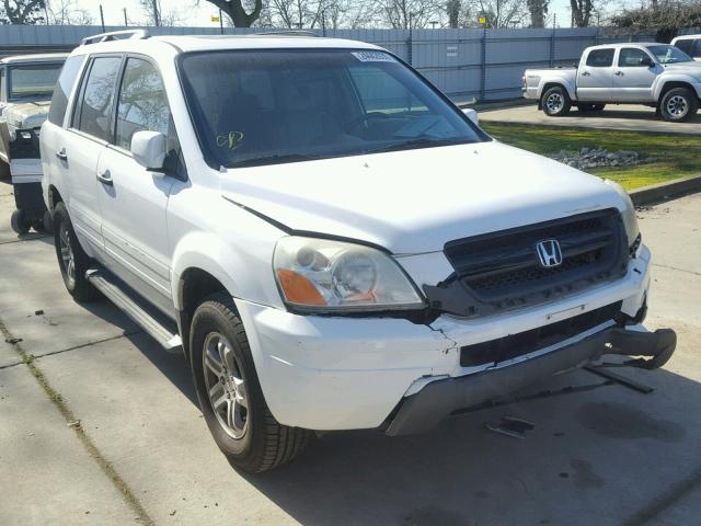 2HKYF18565H552152 - 2005 HONDA PILOT EXL WHITE photo 1