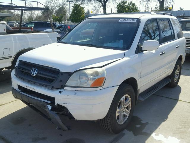 2HKYF18565H552152 - 2005 HONDA PILOT EXL WHITE photo 2