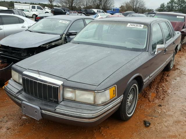 1LNCM82W0MY718362 - 1991 LINCOLN TOWN CAR S GRAY photo 2