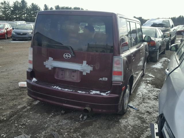 JTLKT334650197705 - 2005 TOYOTA SCION XB BURGUNDY photo 4