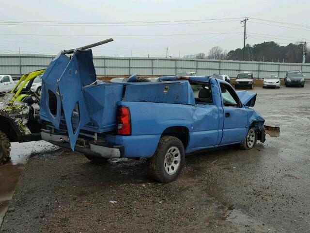 1GCEC14X65Z293304 - 2005 CHEVROLET SILVERADO BLUE photo 4