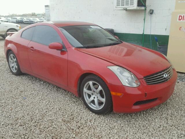 JNKCV54E44M805062 - 2004 INFINITI G35 RED photo 1