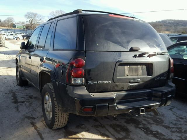 1GNDS13S932247127 - 2003 CHEVROLET TRAILBLAZE BLACK photo 3