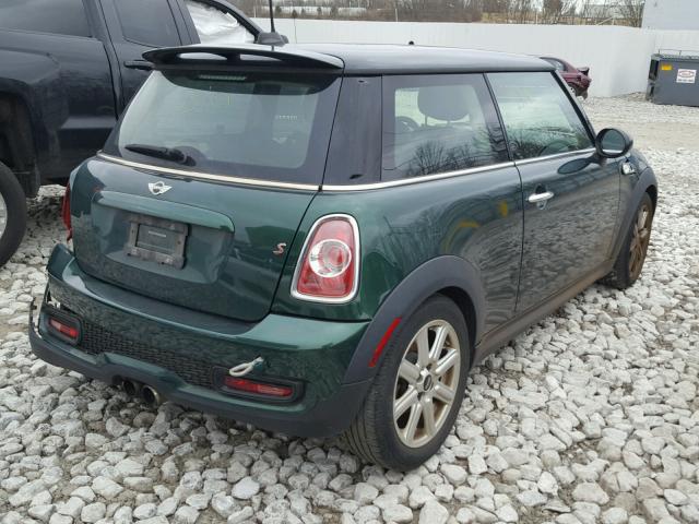 WMWSV3C59DT476767 - 2013 MINI COOPER S GREEN photo 4