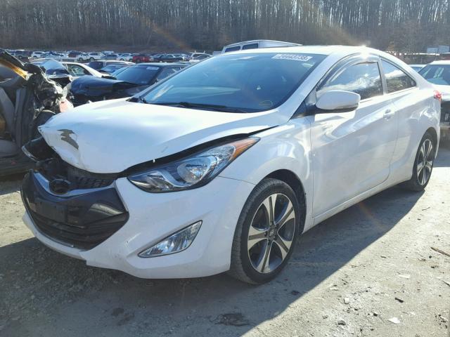 KMHDH6AE8DU004573 - 2013 HYUNDAI ELANTRA CO WHITE photo 2