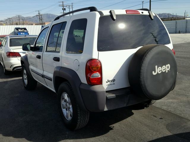 1J4GL48K53W569635 - 2003 JEEP LIBERTY SP WHITE photo 3