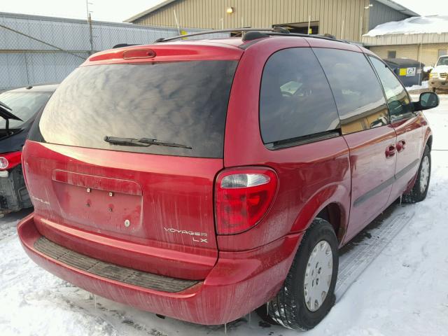 1C4GJ45353B170448 - 2003 CHRYSLER VOYAGER LX RED photo 4