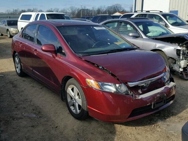 1HGFA16848L020435 - 2008 HONDA CIVIC EX MAROON photo 1