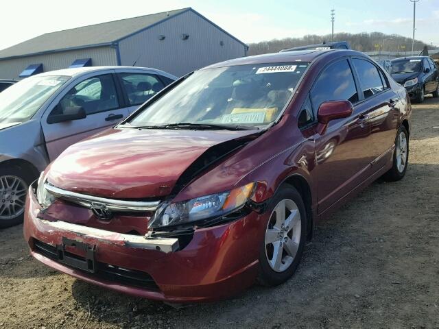 1HGFA16848L020435 - 2008 HONDA CIVIC EX MAROON photo 2