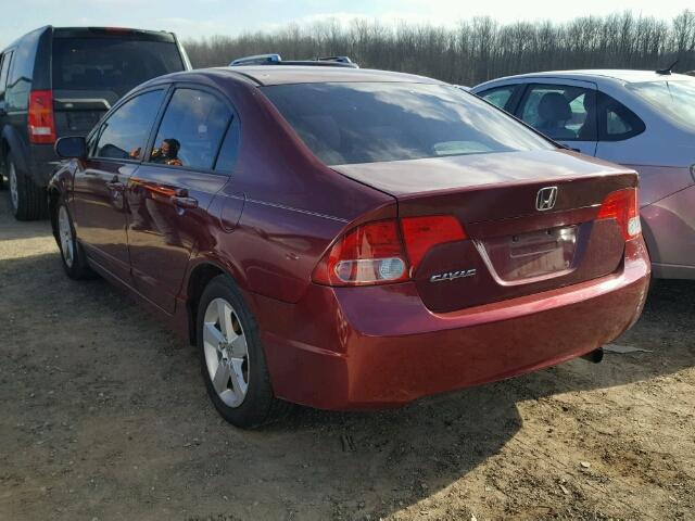 1HGFA16848L020435 - 2008 HONDA CIVIC EX MAROON photo 3