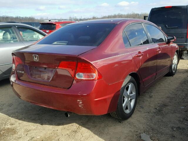 1HGFA16848L020435 - 2008 HONDA CIVIC EX MAROON photo 4