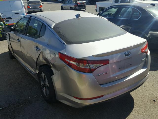 KNAGM4AD1C5016563 - 2012 KIA OPTIMA HYB SILVER photo 3