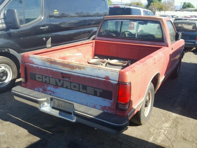 1GCCS14R5P8167472 - 1993 CHEVROLET S TRUCK S1 RED photo 4