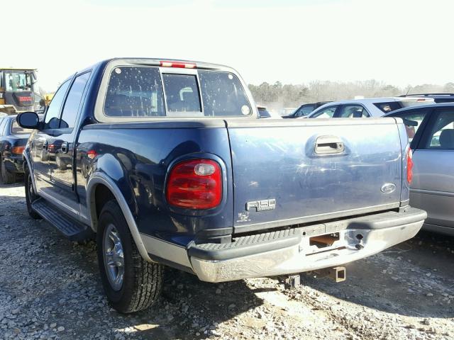 1FTRW07L52KC12874 - 2002 FORD F150 SUPER BLUE photo 3