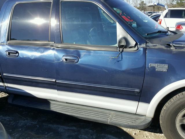 1FTRW07L52KC12874 - 2002 FORD F150 SUPER BLUE photo 9