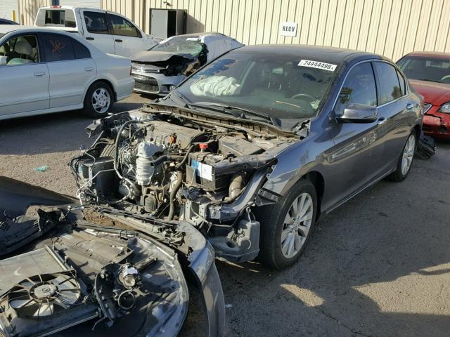 1HGCR2F8XEA221992 - 2014 HONDA ACCORD EXL CHARCOAL photo 2