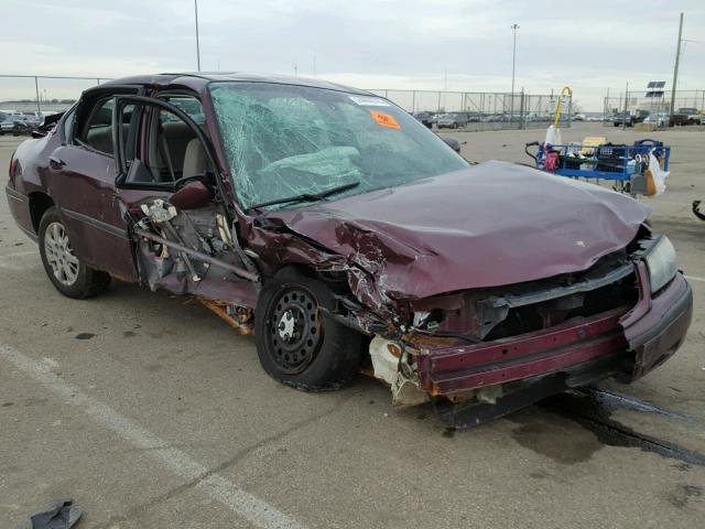 2G1WF52E549343390 - 2004 CHEVROLET IMPALA MAROON photo 1