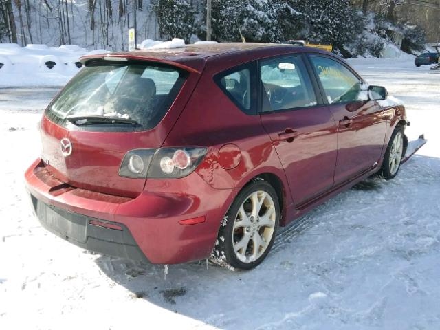 JM1BK344681106007 - 2008 MAZDA 3 HATCHBAC MAROON photo 4