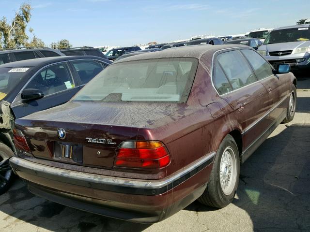 WBAGJ8325VDM06358 - 1997 BMW 740 IL MAROON photo 4