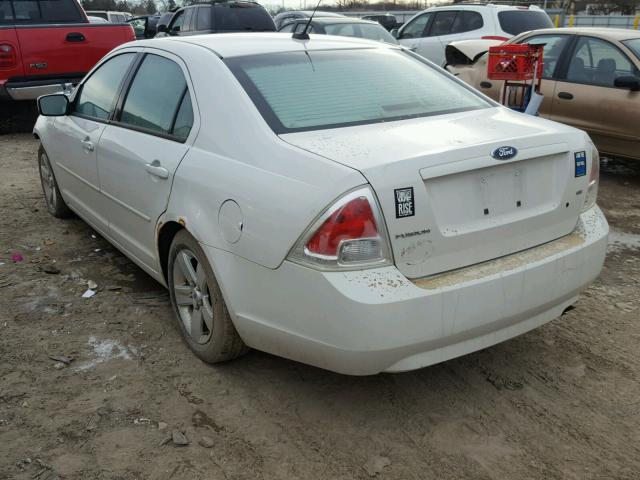 3FAHP07Z08R102189 - 2008 FORD FUSION SE WHITE photo 3