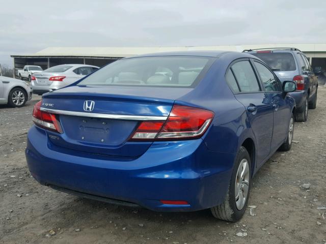 19XFB2F5XDE073893 - 2013 HONDA CIVIC LX BLUE photo 4