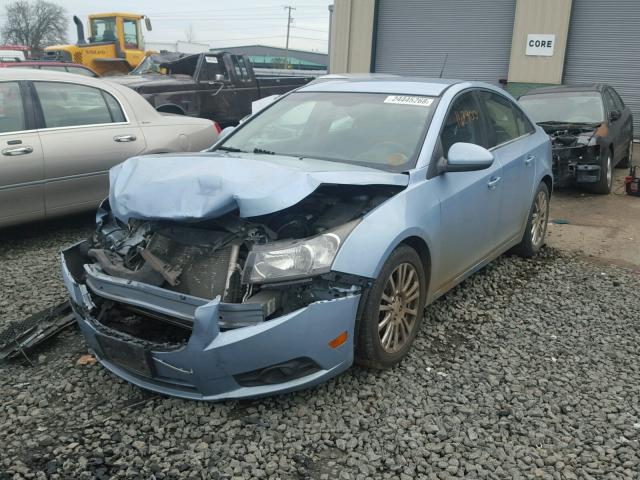 1G1PJ5S96B7266307 - 2011 CHEVROLET CRUZE ECO BLUE photo 2