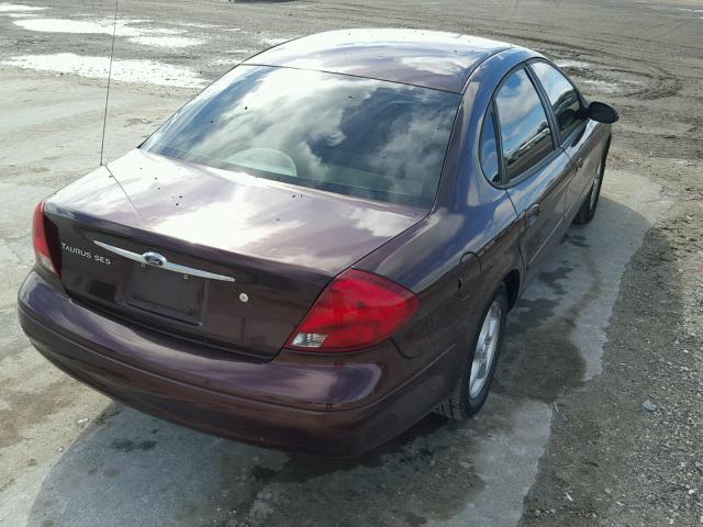 1FAFP55U91A281067 - 2001 FORD TAURUS SES BROWN photo 4