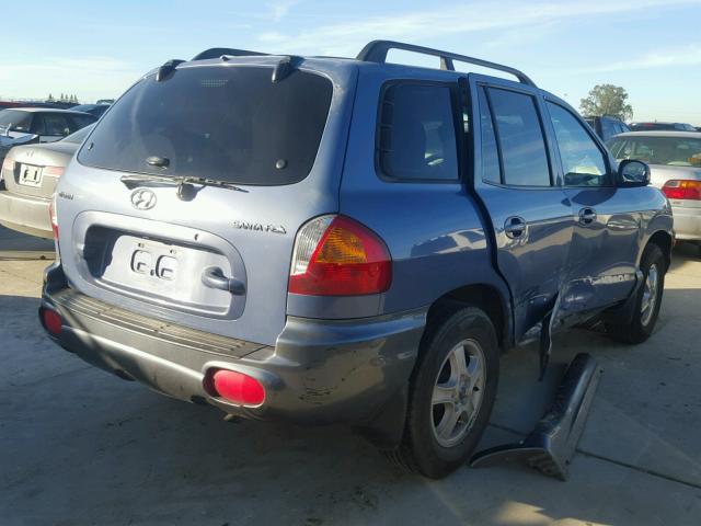 KM8SB12B93U384926 - 2003 HYUNDAI SANTA FE G BLUE photo 4