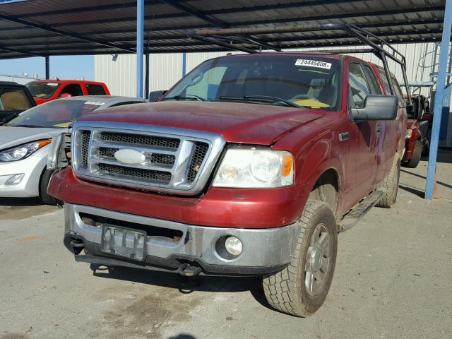 1FTPX14567KD51919 - 2007 FORD F150 RED photo 2