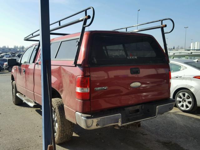 1FTPX14567KD51919 - 2007 FORD F150 RED photo 3