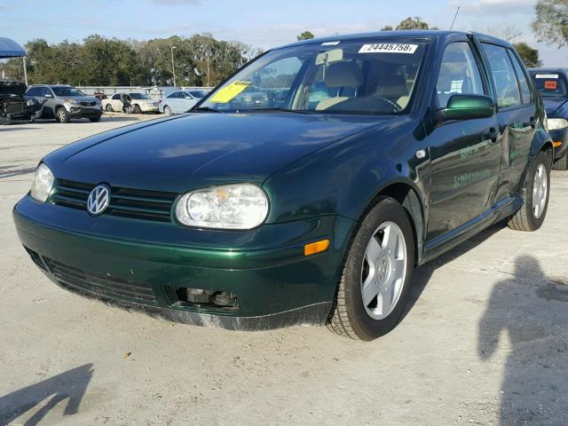 9BWGS21J614002041 - 2001 VOLKSWAGEN GOLF GLS GREEN photo 2