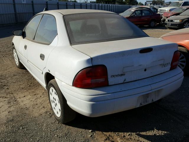 1B3ES47C7WD733639 - 1998 DODGE NEON HIGHL WHITE photo 3