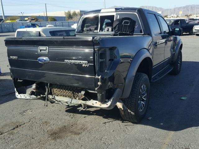 1FTFW1R62DFA67563 - 2013 FORD F150 SVT R BLACK photo 4