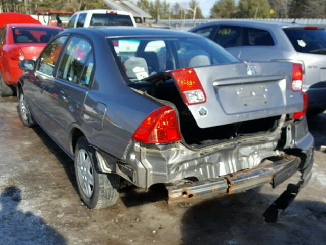 2HGES16305H506746 - 2005 HONDA CIVIC DX V SILVER photo 3