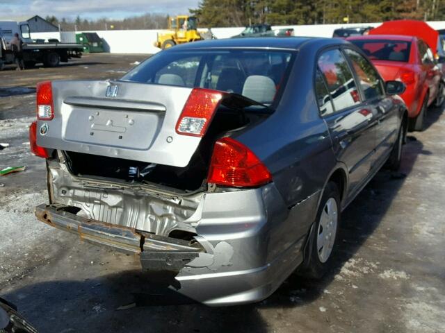 2HGES16305H506746 - 2005 HONDA CIVIC DX V SILVER photo 4