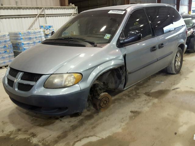 1D4GP25363B178662 - 2003 DODGE CARAVAN SE BLUE photo 2