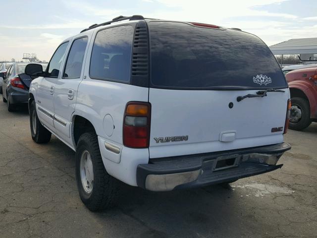 1GKEC13T32R131046 - 2002 GMC YUKON WHITE photo 3