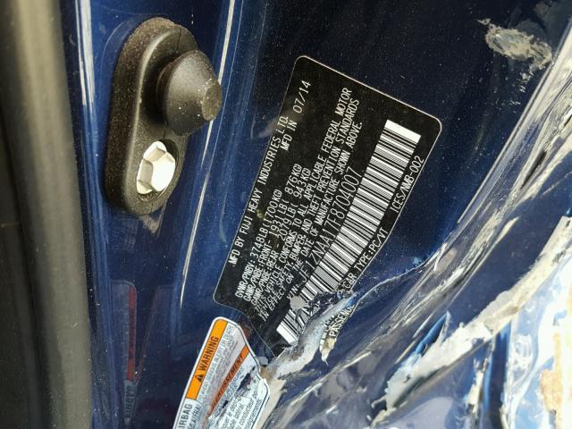 JF1ZNAA17F8704007 - 2015 TOYOTA SCION FR-S ლურჯი ფოტო 10