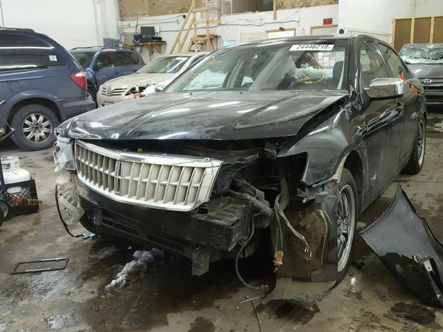 3LNHM28T18R625130 - 2008 LINCOLN MKZ BLACK photo 2