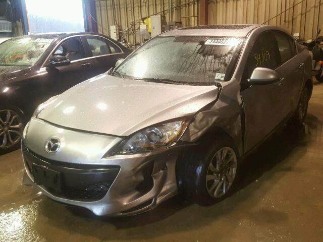 JM1BL1VP0D1823703 - 2013 MAZDA 3 I SILVER photo 2