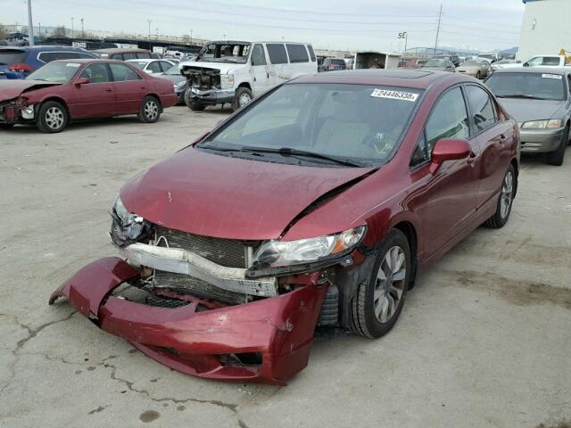 2HGFA1F82BH540220 - 2011 HONDA CIVIC EX RED photo 2