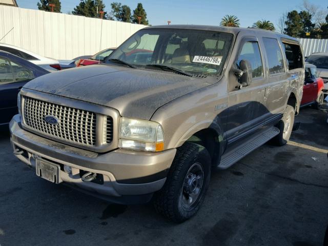 1FMSU43P34EA55902 - 2004 FORD EXCURSION BEIGE photo 2