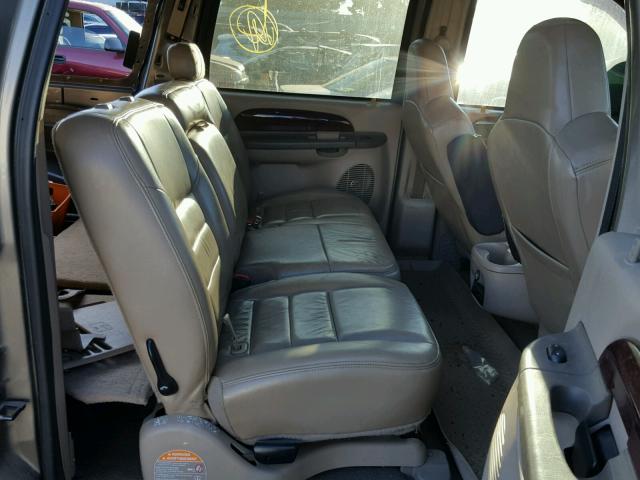 1FMSU43P34EA55902 - 2004 FORD EXCURSION BEIGE photo 6